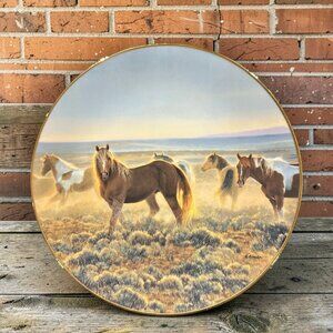 Vintage Knowles Collector Plate “Youngblood” by Nancy Glazier – Wild Horses West